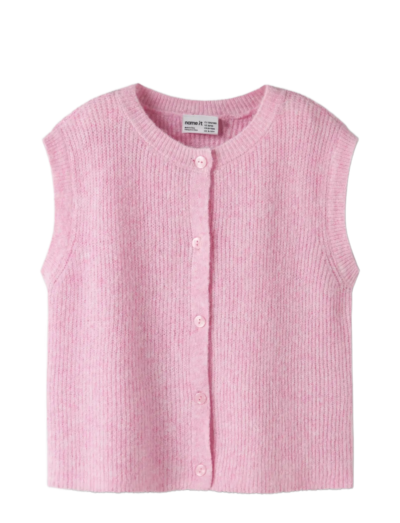 name it - NKFOANJA LOOSE KNIT VEST - westen - begonia pink - 2