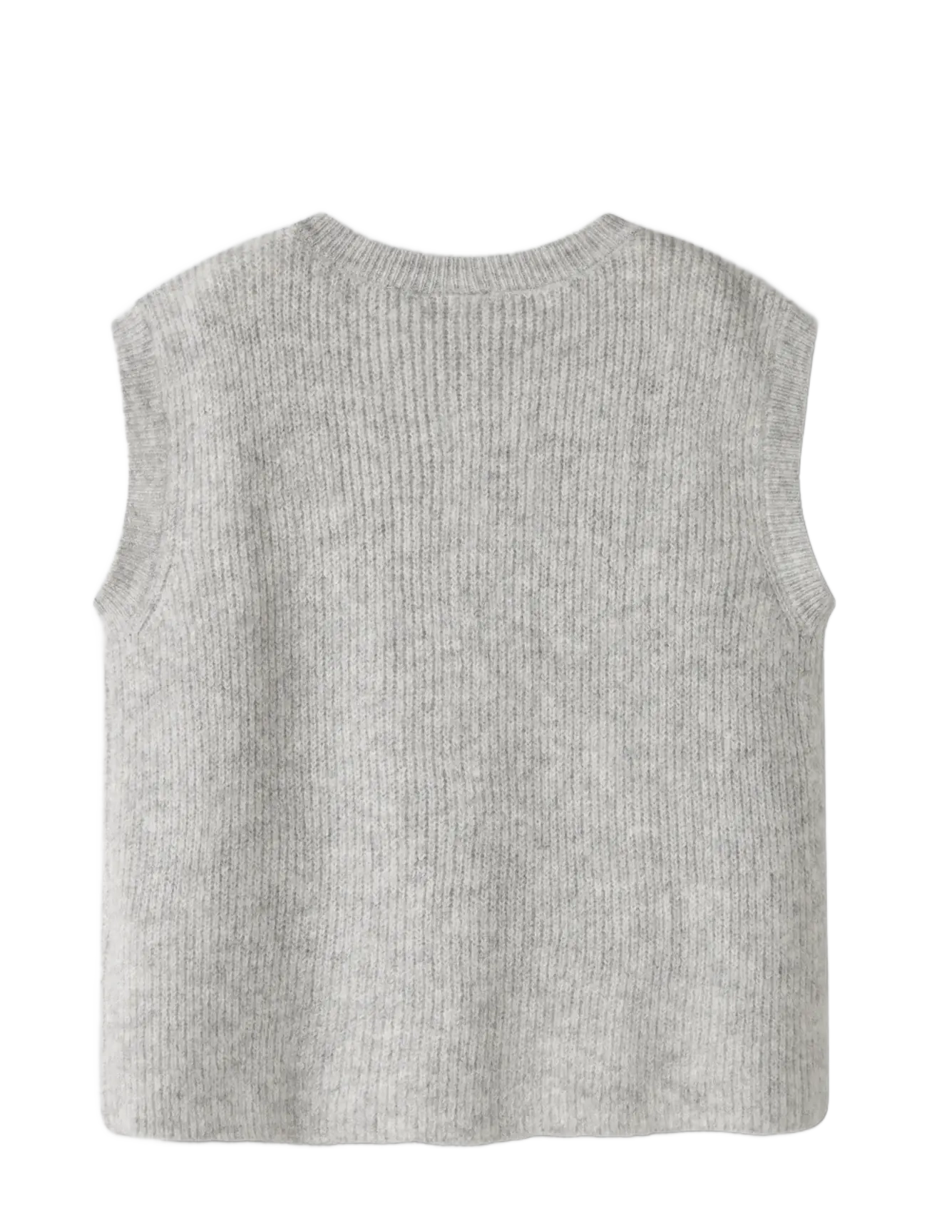 name it - NKFOANJA LOOSE KNIT VEST - westen - grey melange - 1
