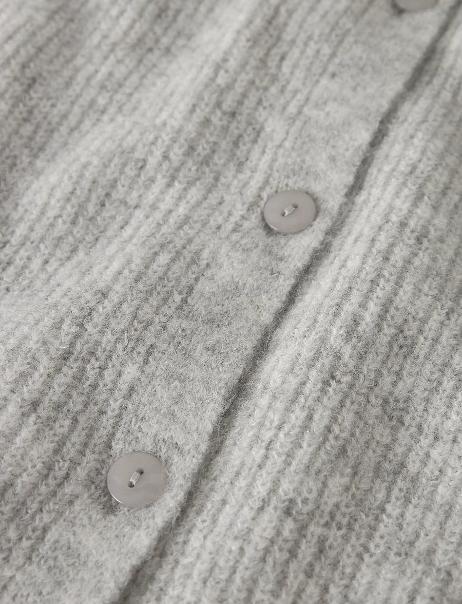 name it - NKFOANJA LOOSE KNIT VEST - westen - grey melange - 2