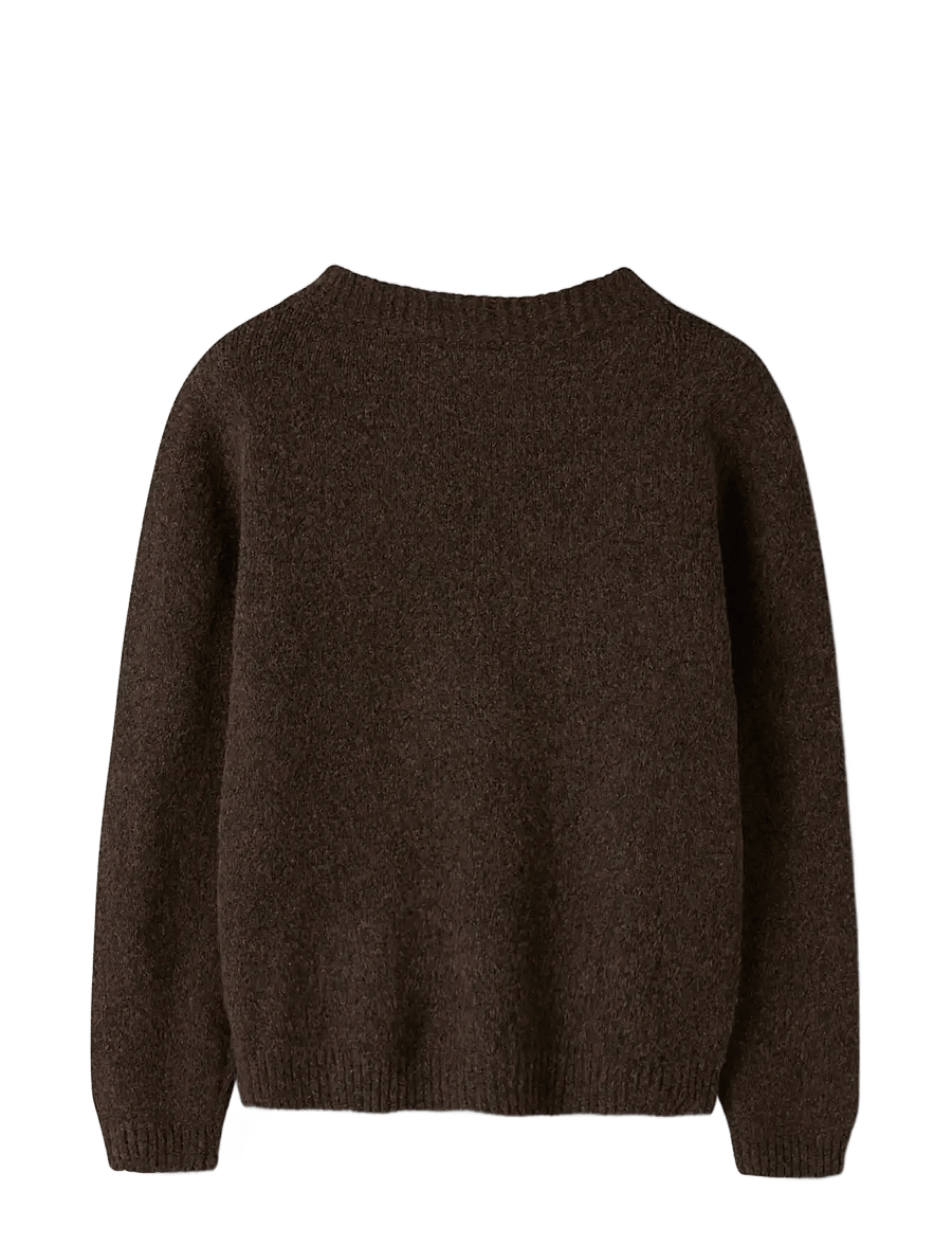 name it - NKFOJESMI LS KNIT - stickade tröjor - chocolate plum - 1