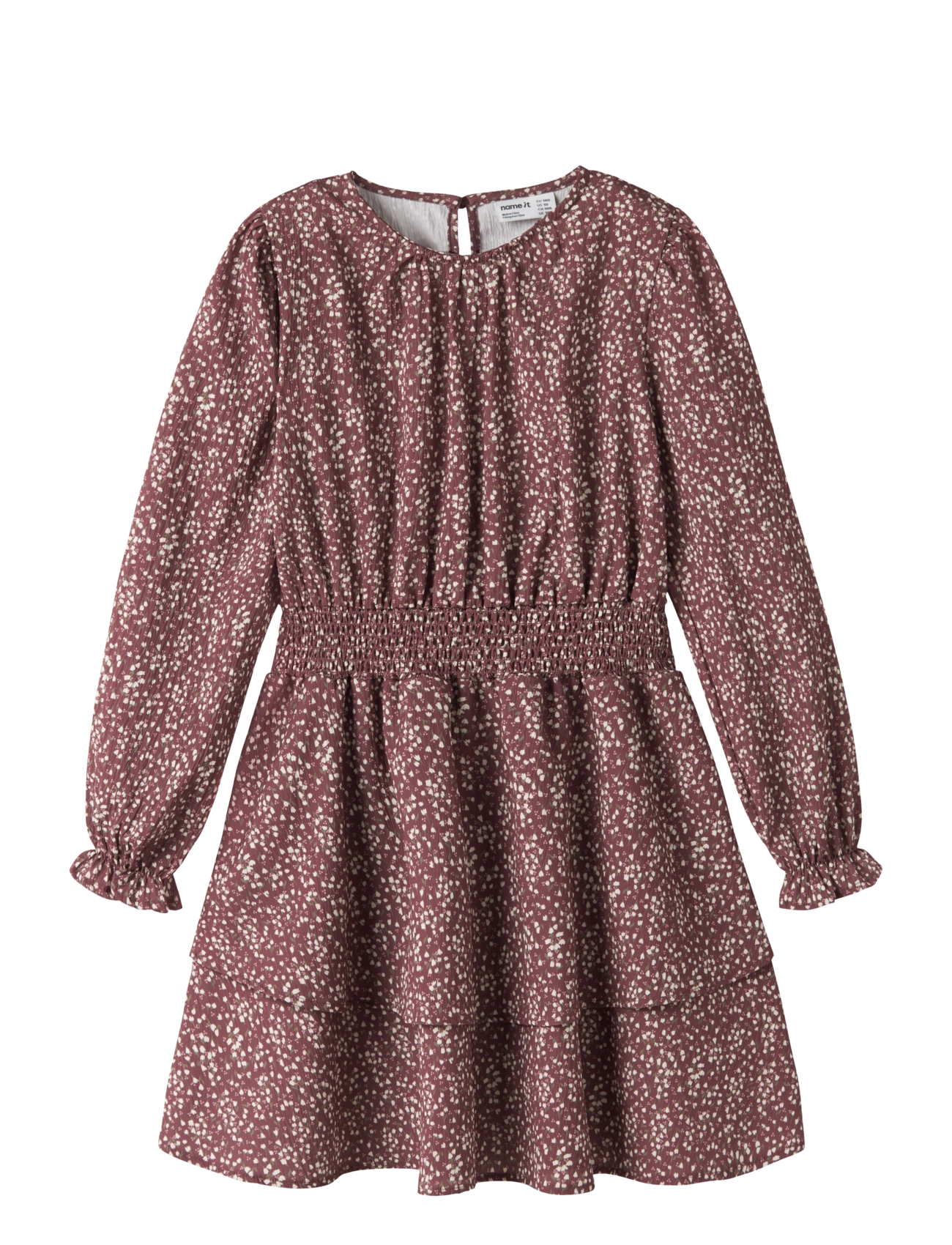 name it NKFOHAJO LS DRESS - Kjoler - WILD GINGER / burgundy
