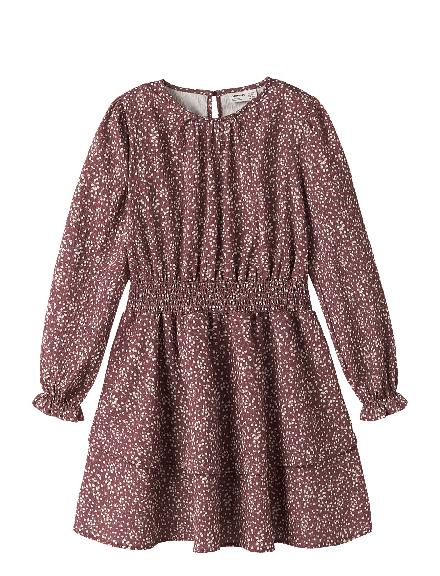 name it - NKFOHAJO LS DRESS - langærmede hverdagskjoler - wild ginger - 0