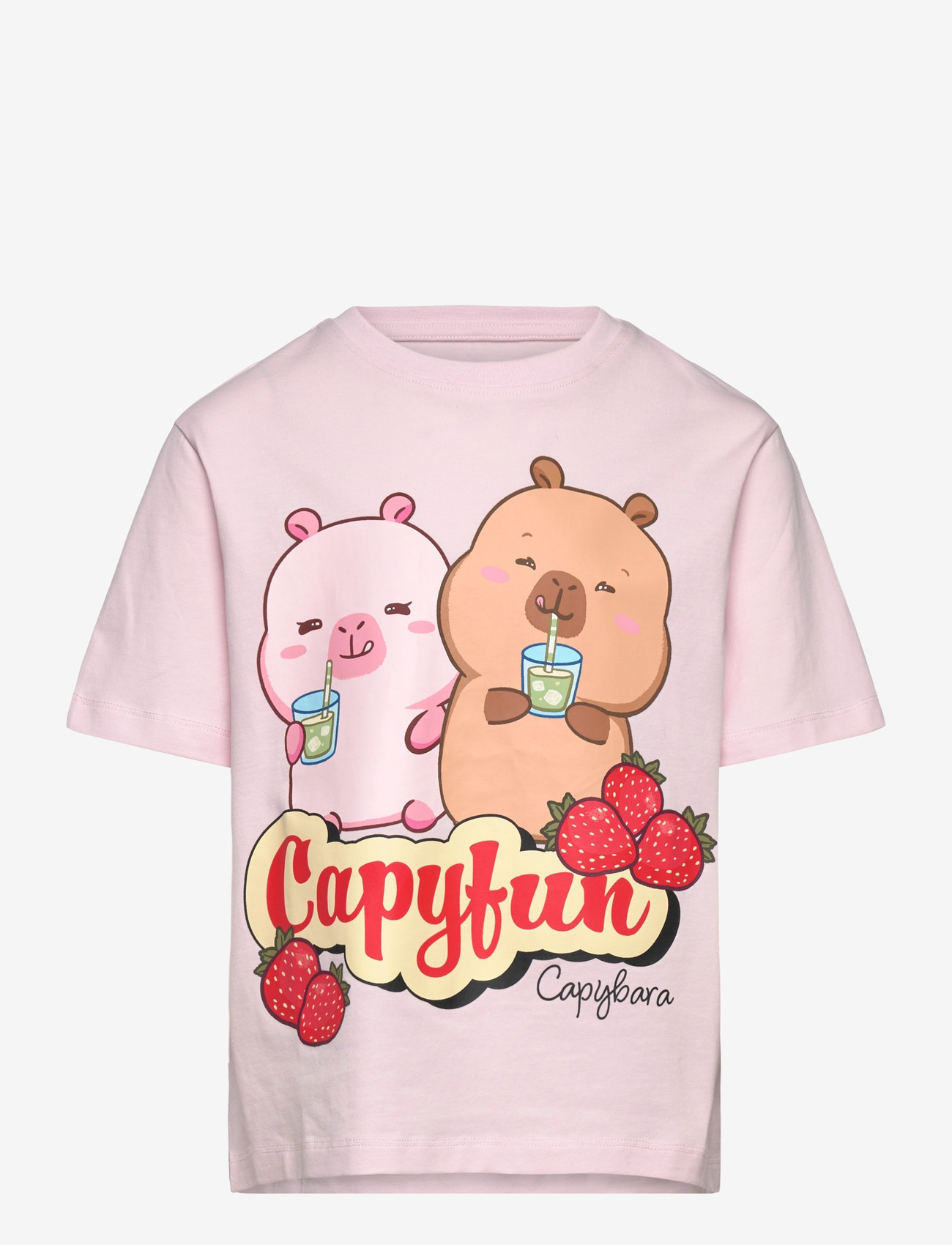 name it - NKFABBI CAPYBARA SS NREG TOP LNOOS SKY - kortärmade t-shirts - cradle pink - 0