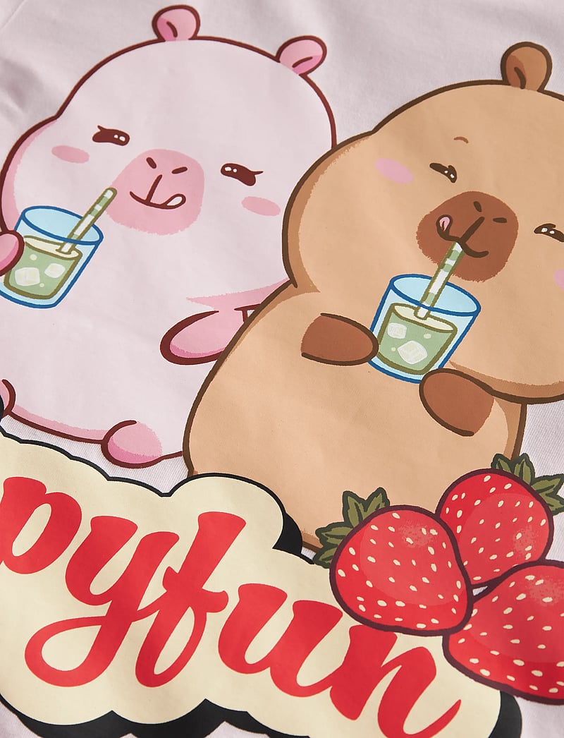 name it - NKFABBI CAPYBARA SS NREG TOP LNOOS SKY - kortärmade t-shirts - cradle pink - 3