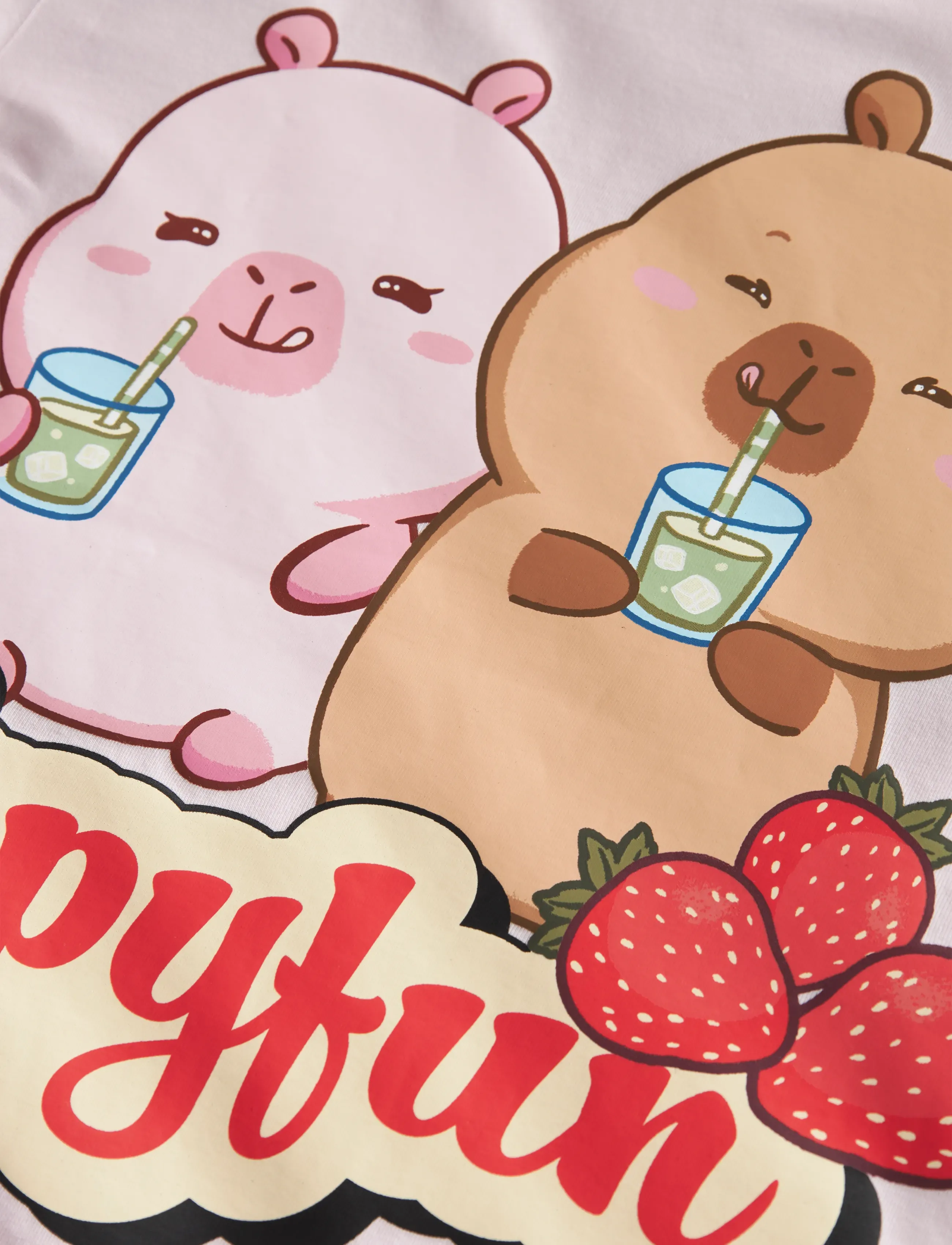 name it - NKFABBI CAPYBARA SS NREG TOP LNOOS SKY - kurzärmelige - cradle pink - 3