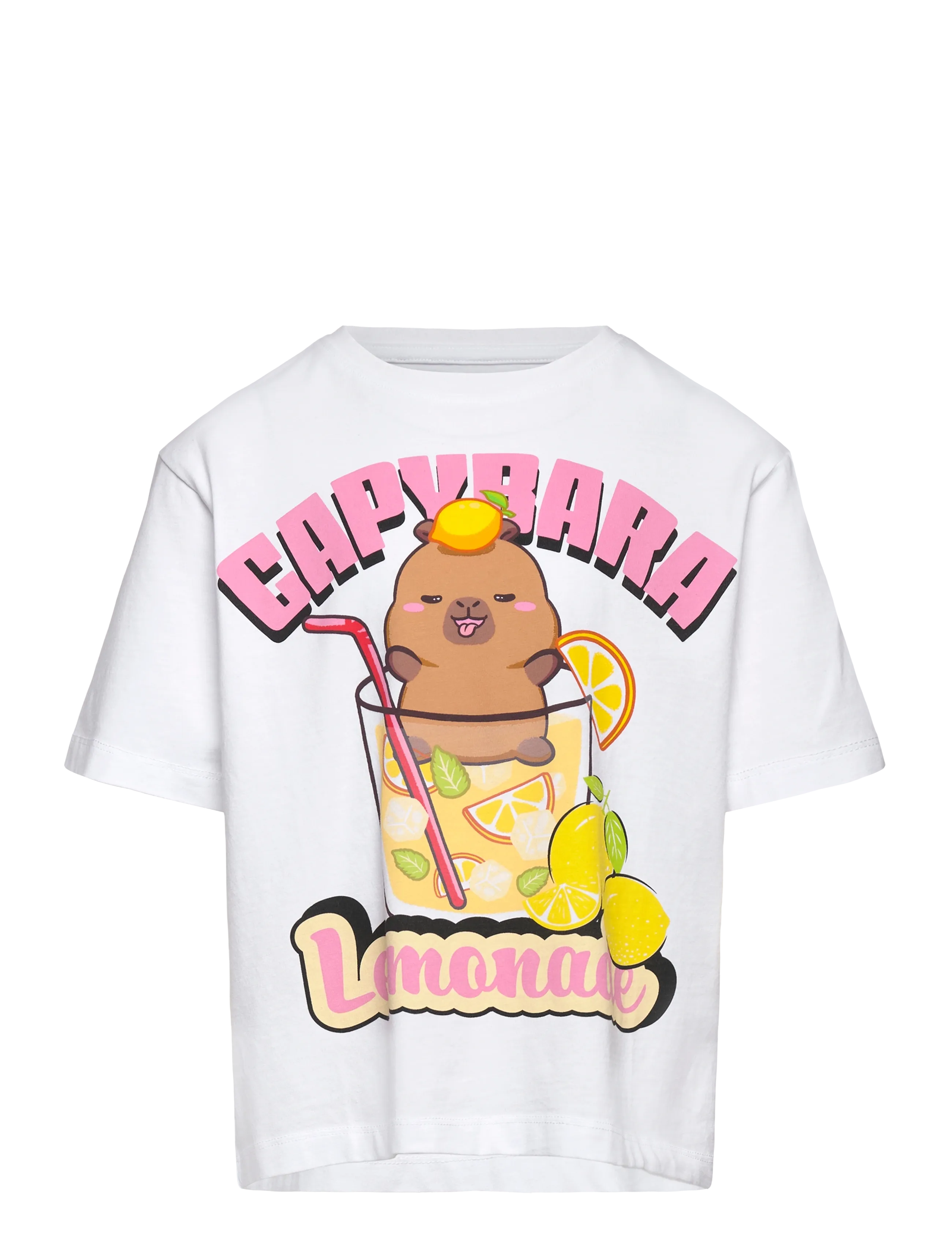 name it NKFABINA CAPYBARA SS NREG TOP LNOOS SKY - Overdele - BRIGHT WHITE / white
