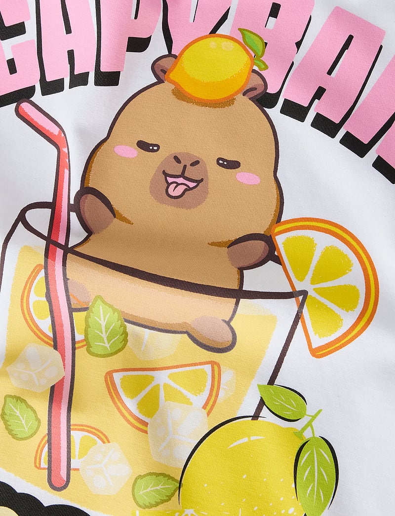 name it - NKFABINA CAPYBARA SS NREG TOP LNOOS SKY - short-sleeved t-shirts - bright white - 5