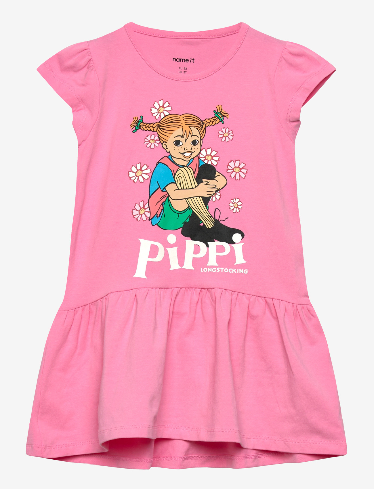 name it - NMFAMEA PIPPI SS DRESS SKY - kortærmede babykjoler - pink drink - 0