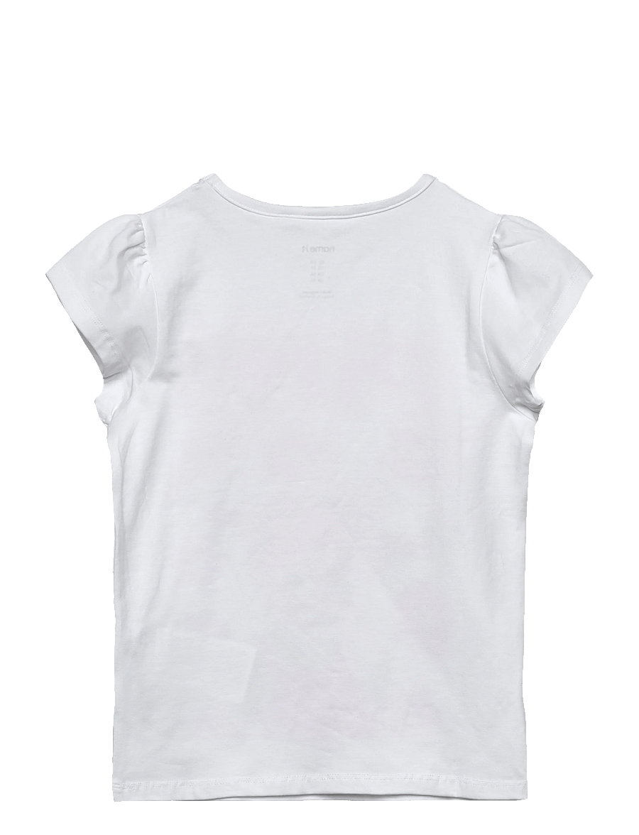 name it - NMFAMENA PIPPI SS TOP SKY - kurzärmelige - bright white - 1