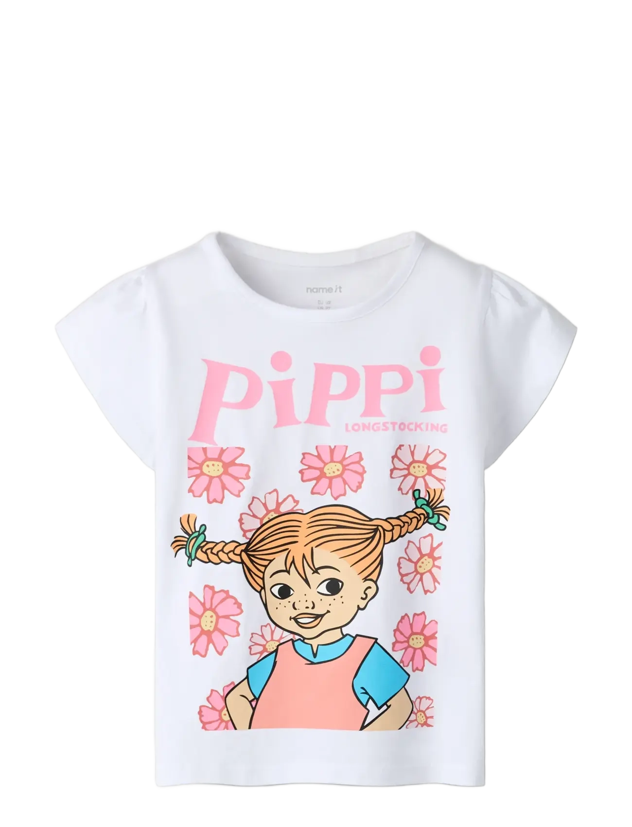 name it - NMFAMENA PIPPI SS TOP SKY - marškinėliai trumpomis rankovėmis - bright white - 2