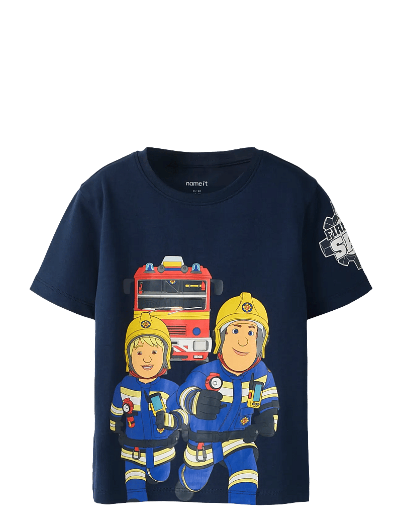name it - NMMARSON FIREMAN SS NREG TOP BOX MAT - stutterma bolir - navy blazer - 0
