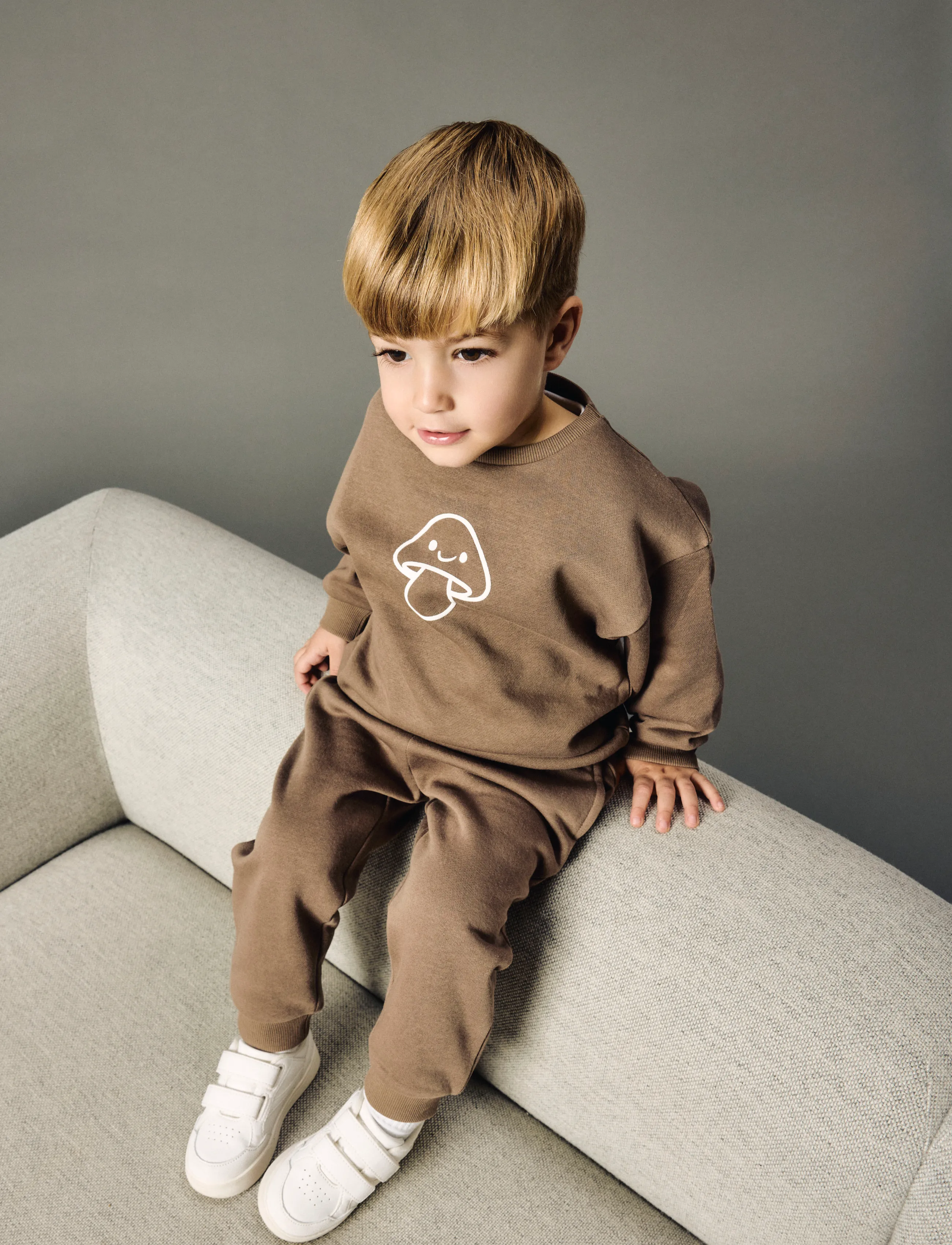 name it - NMNRILEY LS RLX SWEAT BRU NOOS - sweatshirts - brown lentil - 3