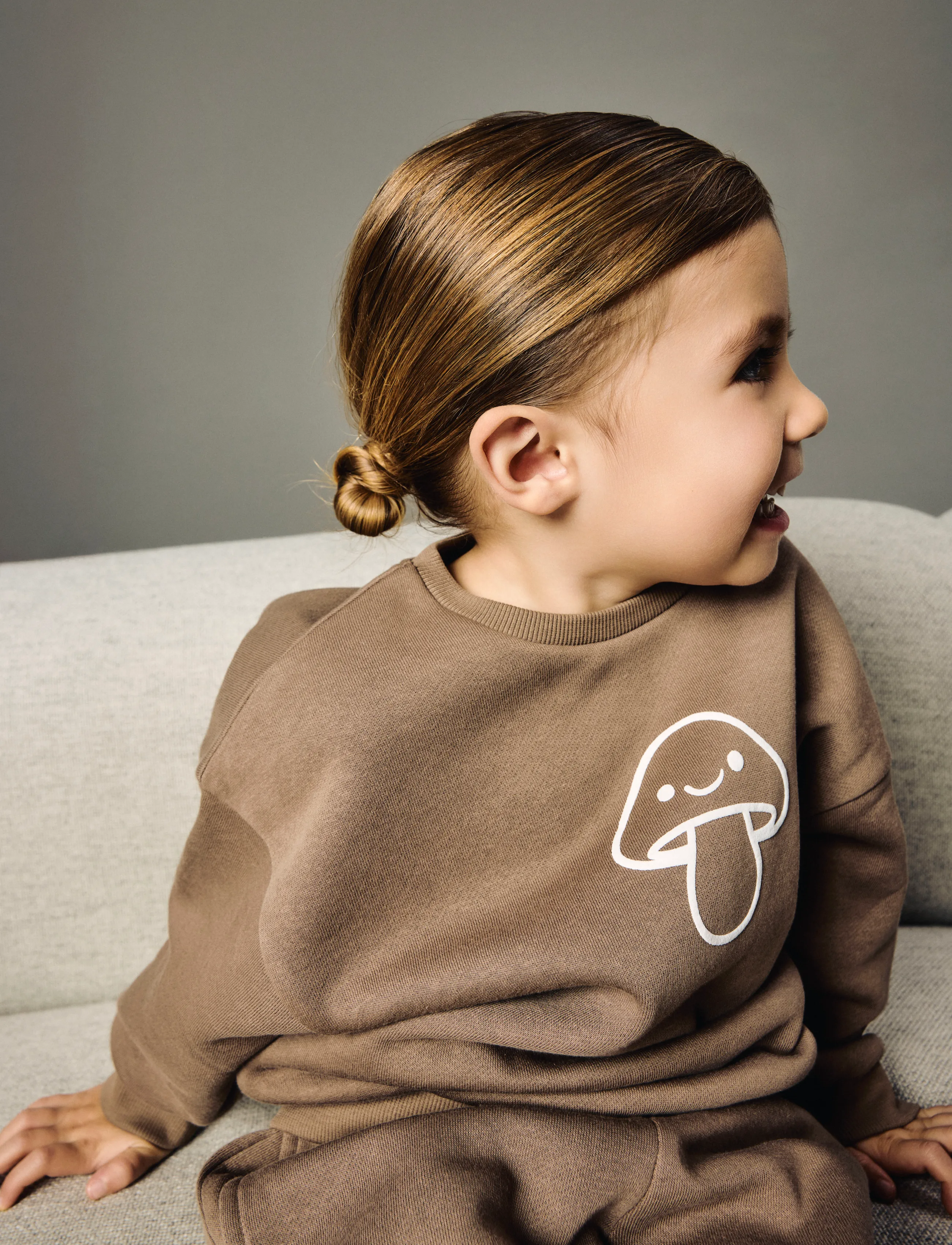 name it - NMNRILEY LS RLX SWEAT BRU NOOS - sweatshirts - brown lentil - 4