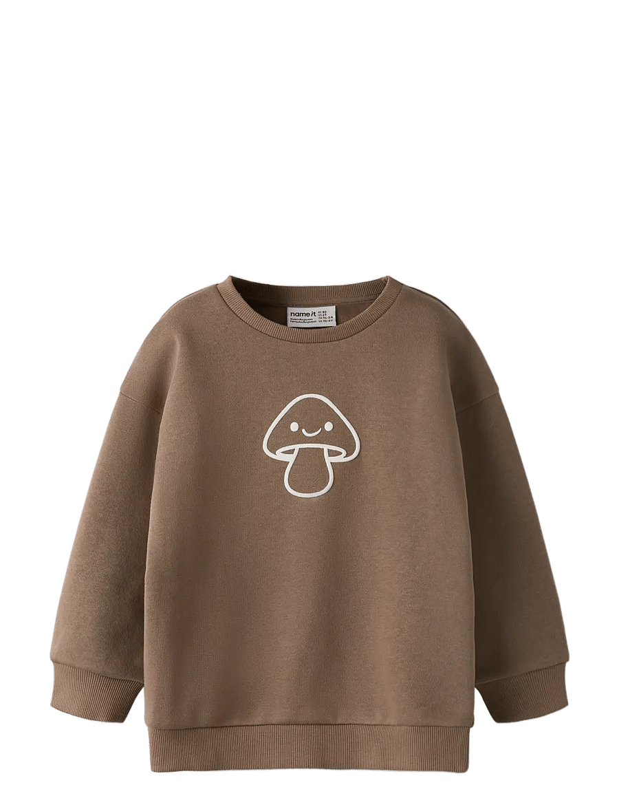 name it - NMNRILEY LS RLX SWEAT BRU NOOS - sweatshirts - brown lentil - 2