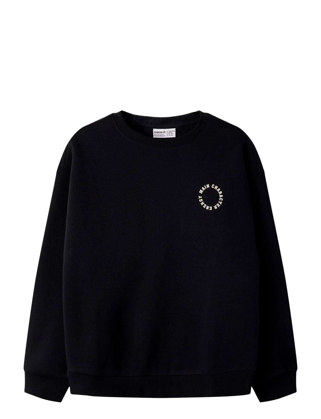 name it NKFRIA LS RLX SWEAT BRU NOOS - Teens 140-176 - BLACK / black