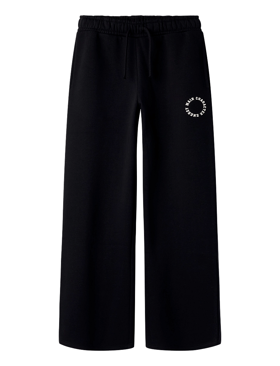 name it - NKFRIA WIDE SWEAT PANT BRU NOOS - jogginghosen - black - 0