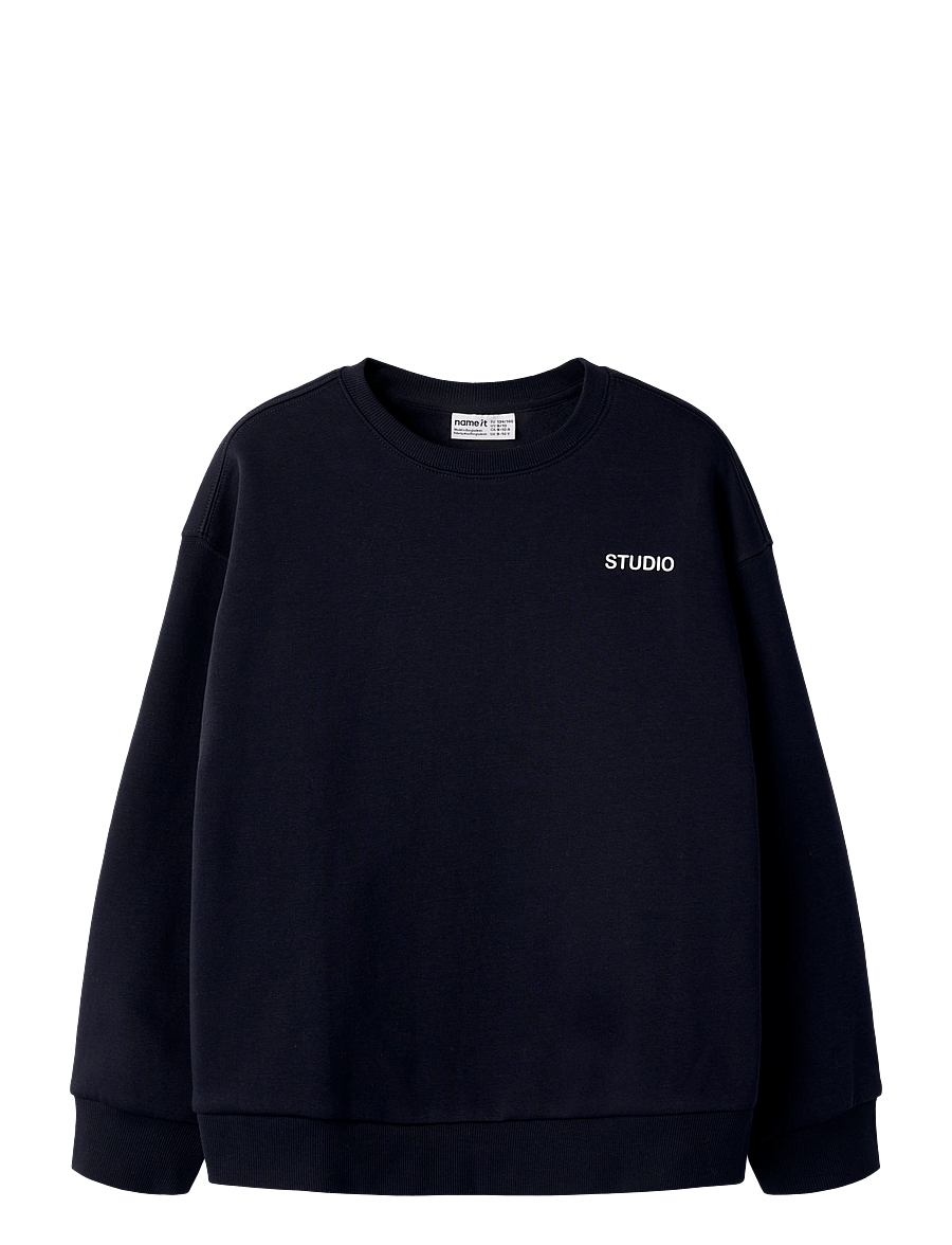 name it - NKMRIO LS RLX SWEAT BRU NOOS - dressipluusid - dark sapphire - 0