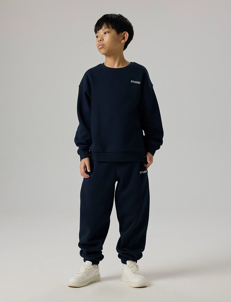 name it - NKMRIO LS RLX SWEAT BRU NOOS - dressipluusid - dark sapphire - 3