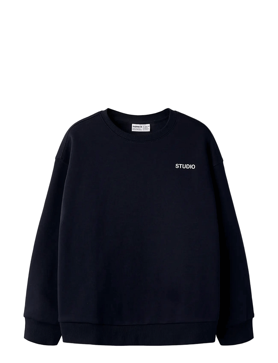 name it - NKMRIO LS RLX SWEAT BRU NOOS - dressipluusid - dark sapphire - 2