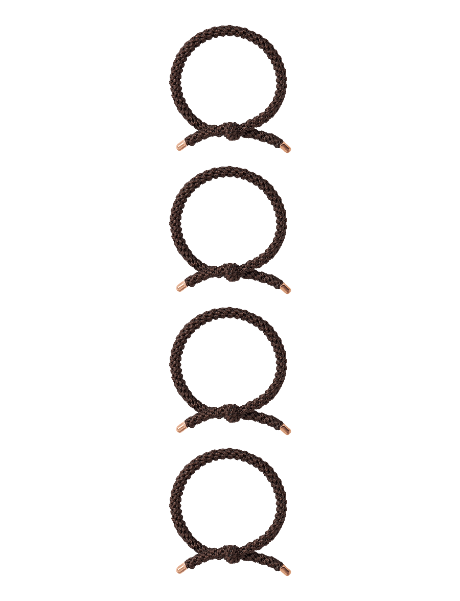 name it - NKFNARISE 4P HAIRELASTIC - juuksepaelad ja -klambrid - chocolate plum - 0