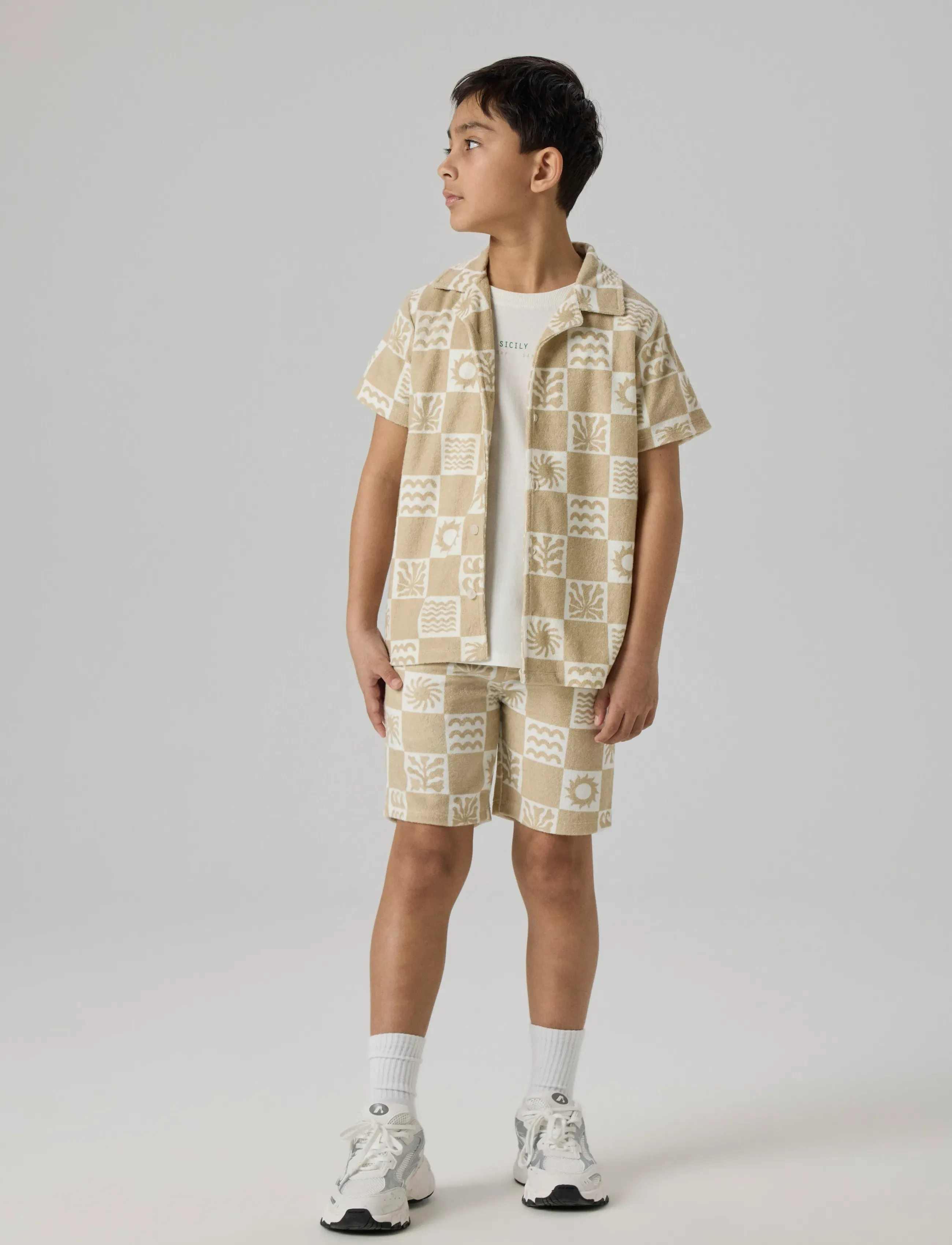 name it - NKMHERWIN TERRY SHORTS - sommerschnäppchen - humus - 2