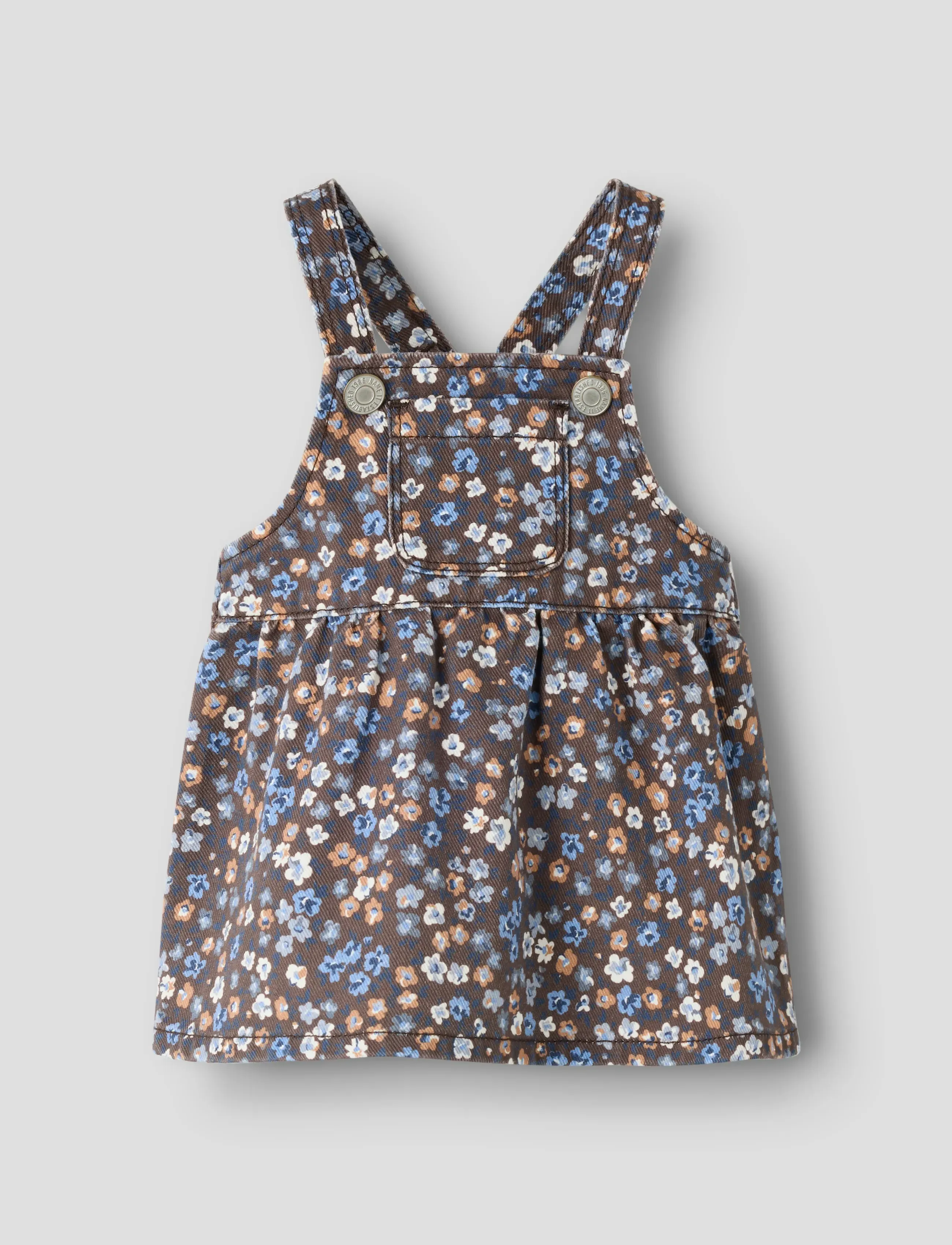 name it NBFTRINE TWI AOP BIBSKIRT 5507-TD - Hängselklänningar - SHOPPING BAG / brown