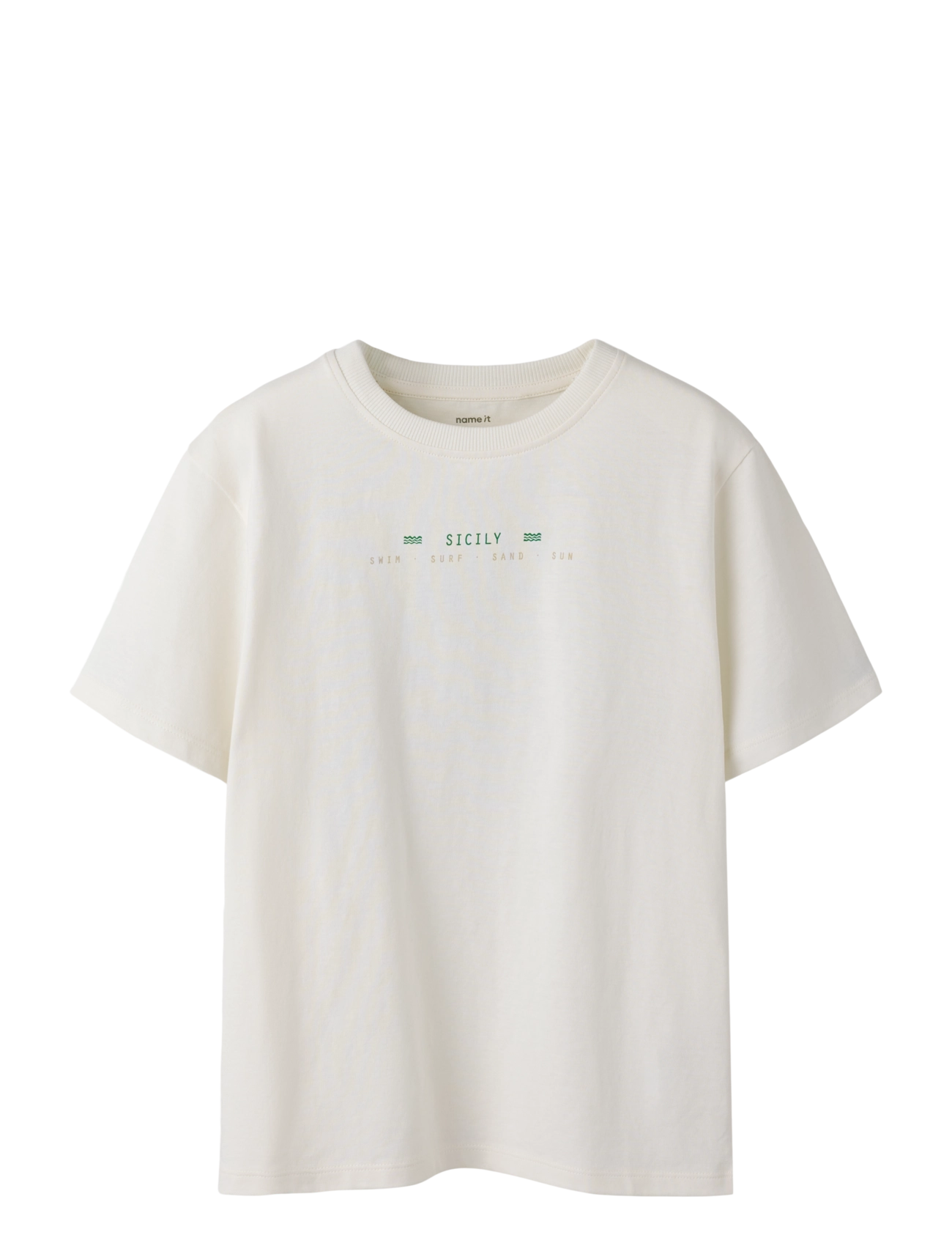 name it NKMHANNES SS NREG TOP - Short-sleeved t-shirts - CLOUD DANCER / cream