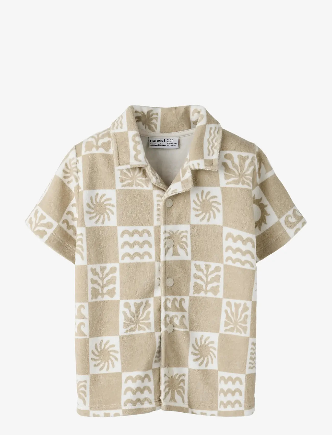 name it - NMMHERWIN SS TERRY SHIRT - short-sleeved shirts - humus - 0