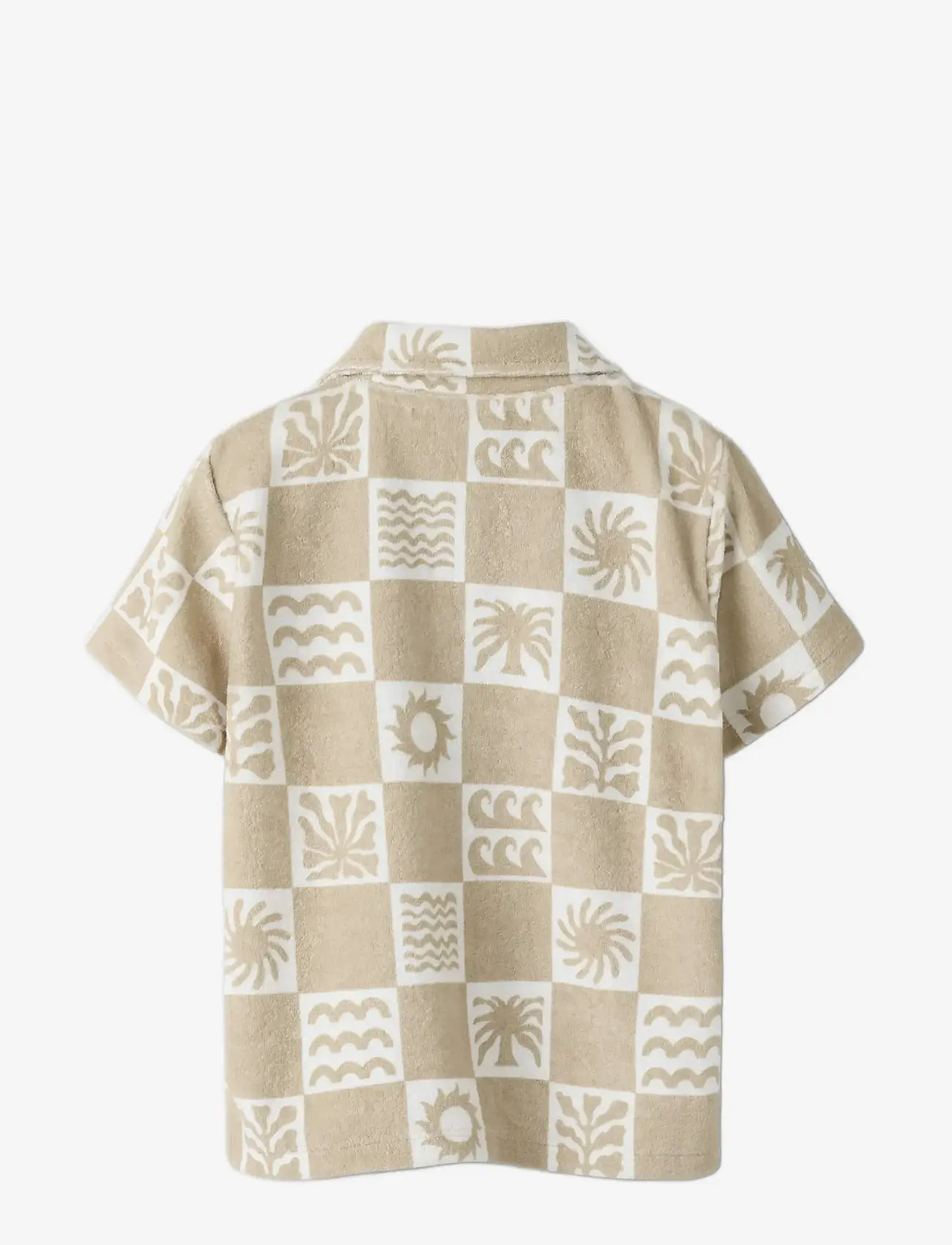 name it - NMMHERWIN SS TERRY SHIRT - short-sleeved shirts - humus - 1