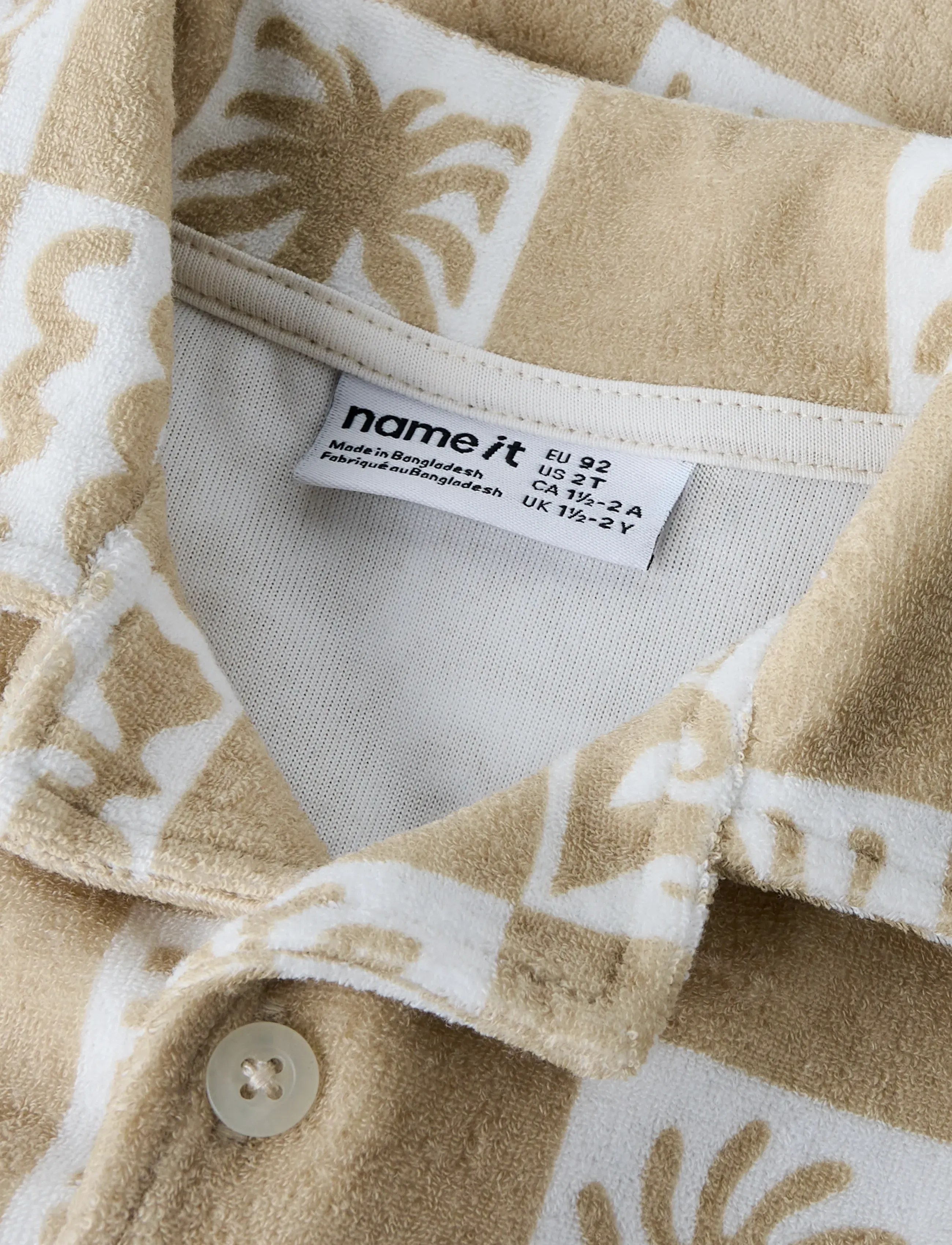 name it - NMMHERWIN SS TERRY SHIRT - skjorter - humus - 4