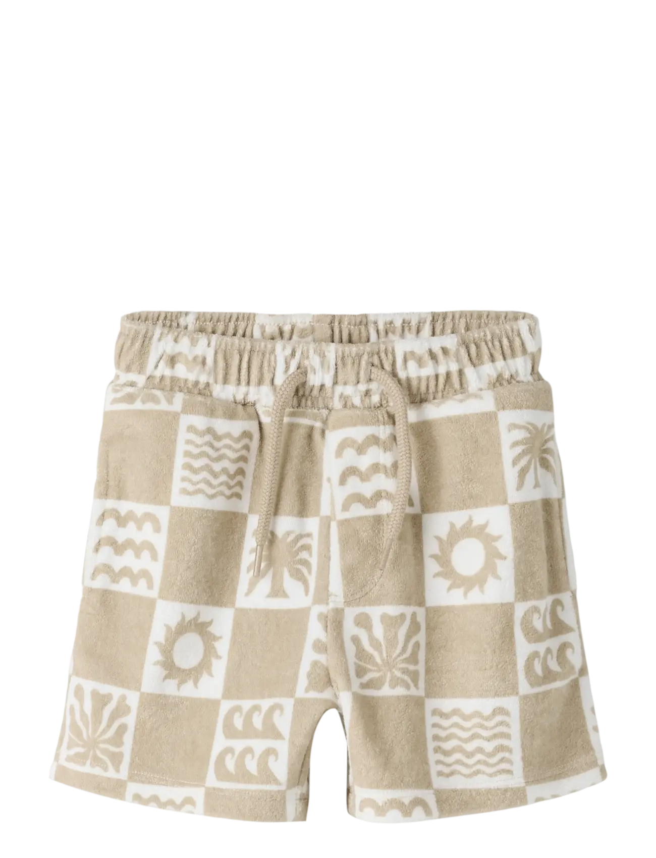name it NMMHERWIN TERRY SHORTS - Inspiration - HUMUS / beige