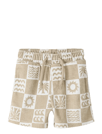 name it NMMHERWIN TERRY SHORTS - Clothing - HUMUS / beige