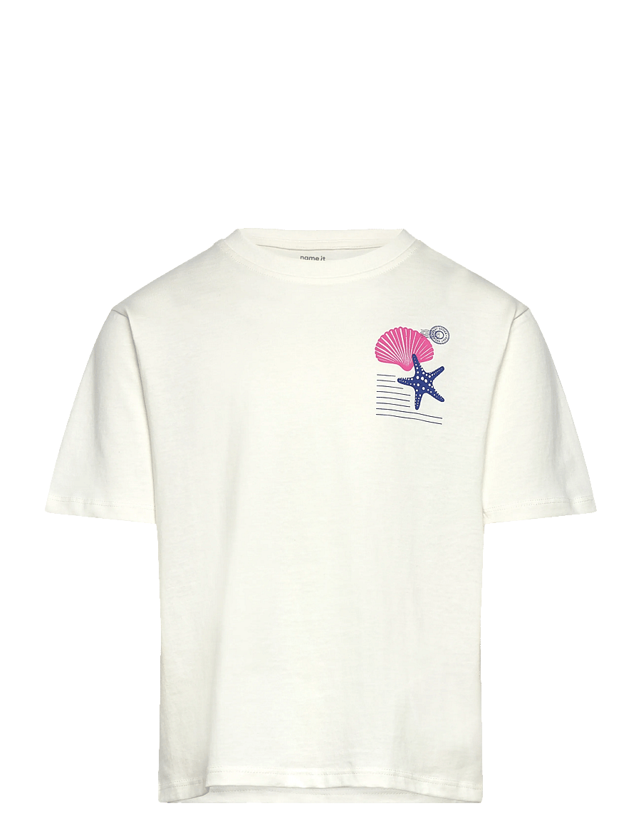 name it - NKFHENNIE SS NREG TOP BOX - kortärmade t-shirts - cloud dancer - 1