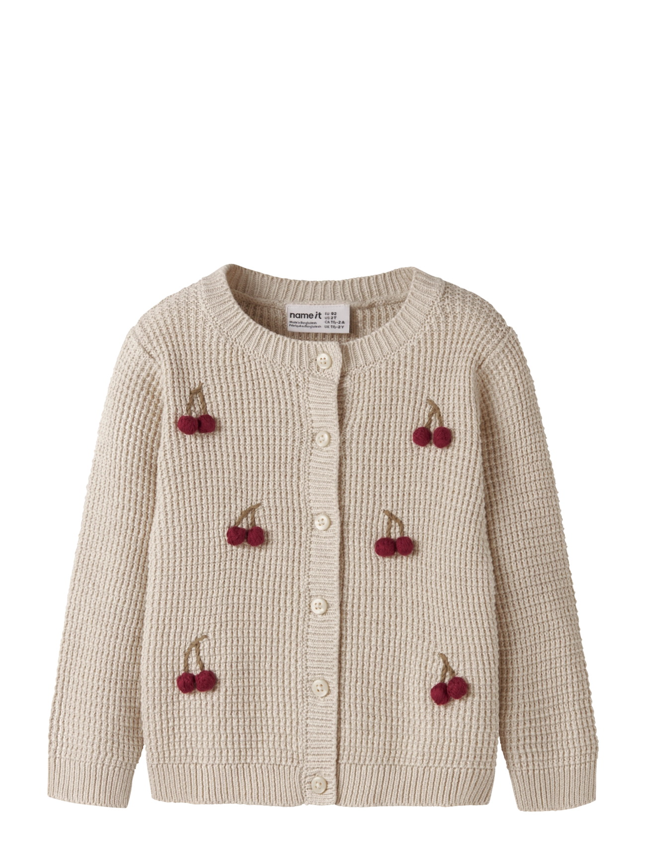 name it NMFOSIE LS KNIT CARD BOX - Overdele - PEYOTE MELANGE / beige