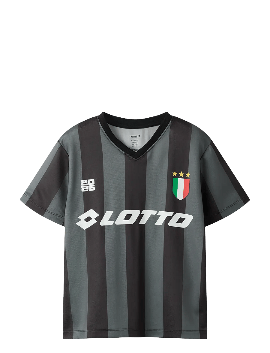 name it - NKNJUMB LOTTO SS NREG POLY TOP LNOOS VDE - sportstoppe - lava smoke - 0