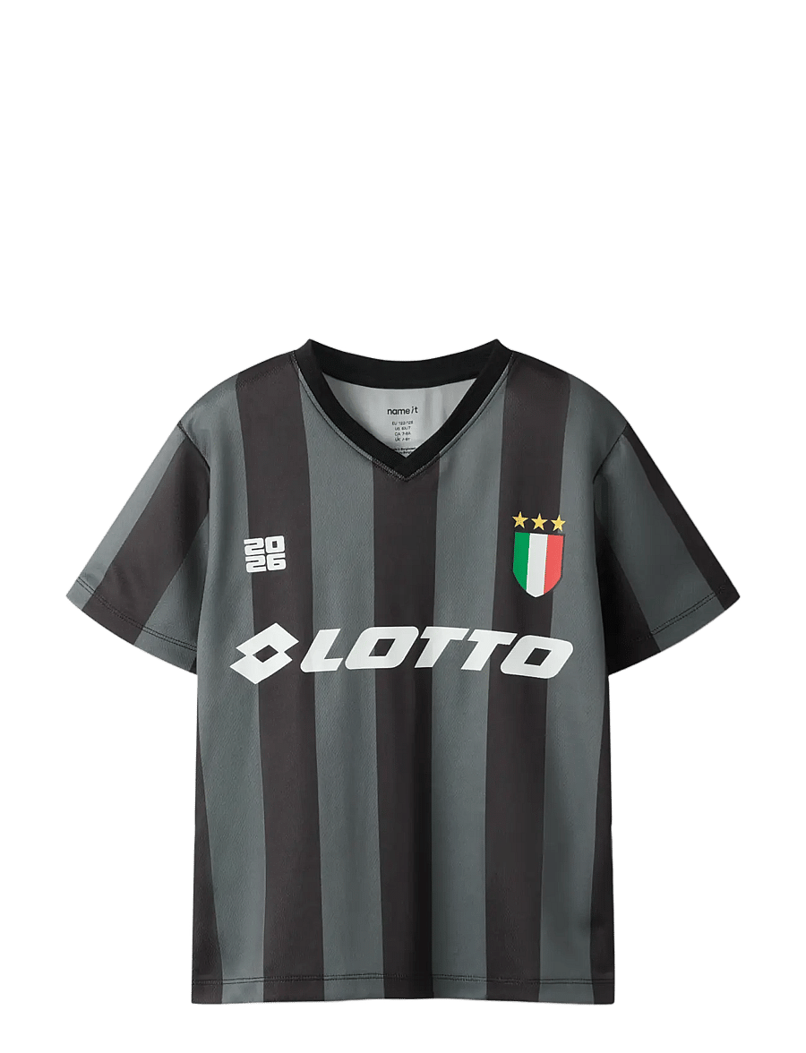 name it - NKNJUMB LOTTO SS NREG POLY TOP LNOOS VDE - sportstoppe - lava smoke - 2