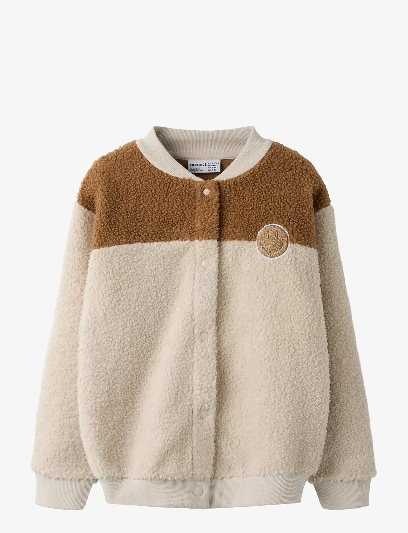 name it - NKNBALLAS LS NREG TEDDY CARD - fleecejakker - pumice stone - 1
