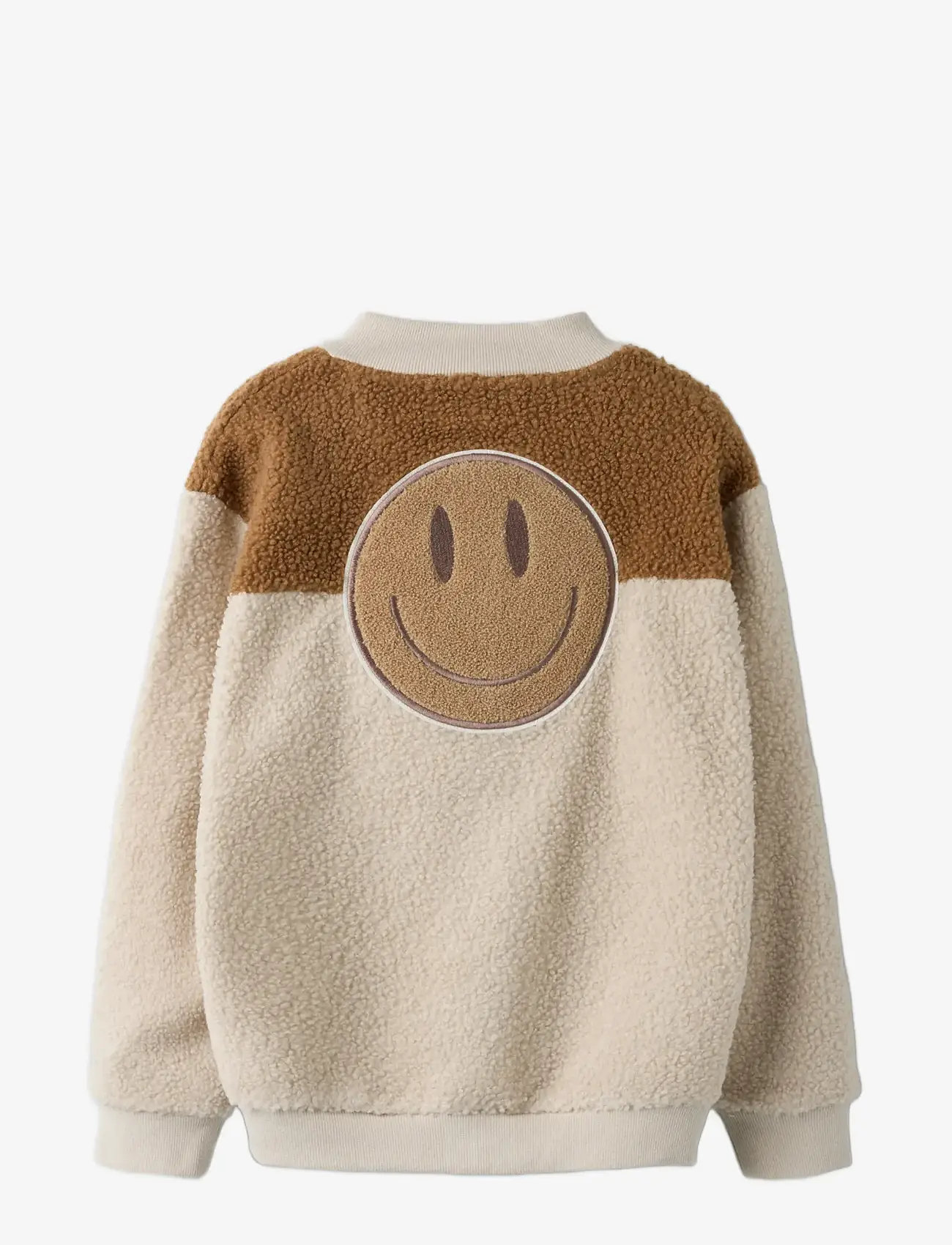 name it - NKNBALLAS LS NREG TEDDY CARD - fleecejakker - pumice stone - 2