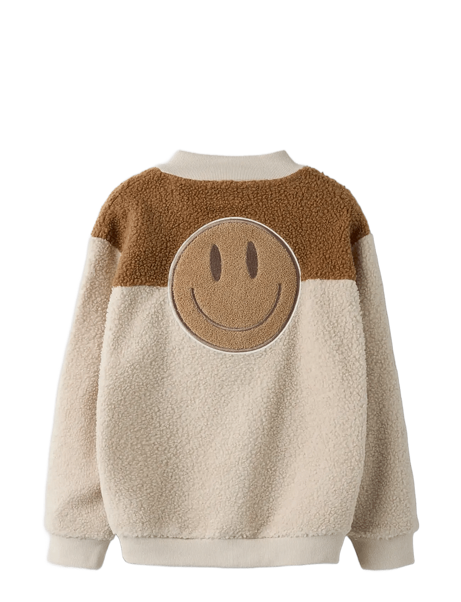 name it - NKNBALLAS LS NREG TEDDY CARD - fleecejakker - pumice stone - 2