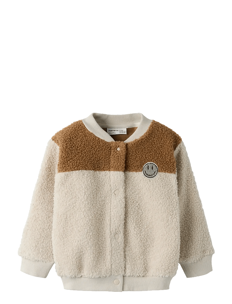 name it - NMMBALLAS LS NREG TEDDY CARD - fleecejacken - pumice stone - 1