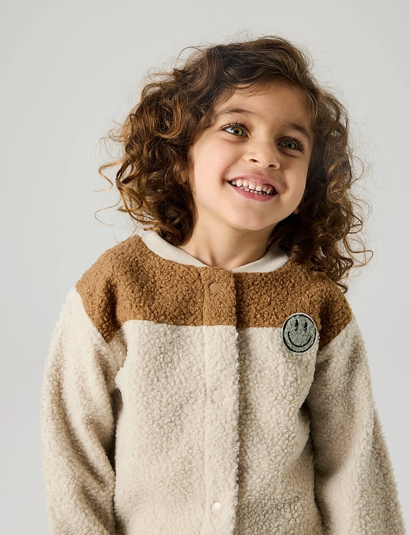 name it - NMMBALLAS LS NREG TEDDY CARD - fleecejacken - pumice stone - 5