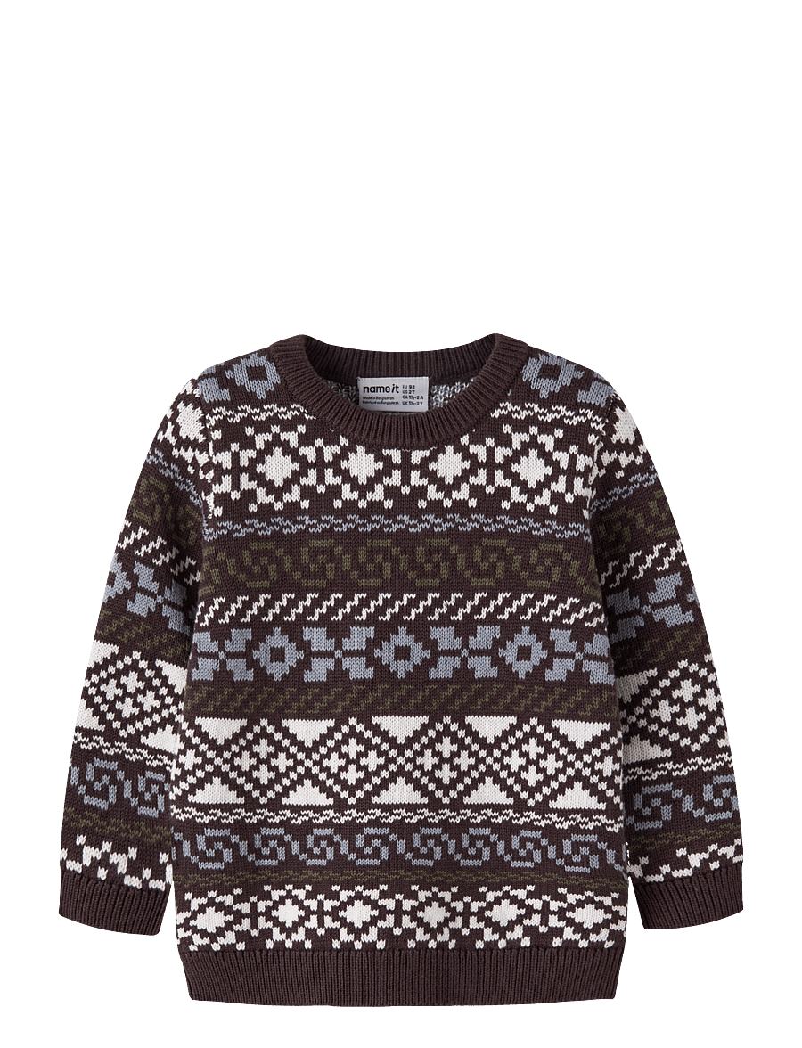 name it - NMMOLLE LS KNIT - pullover - chocolate plum - 0