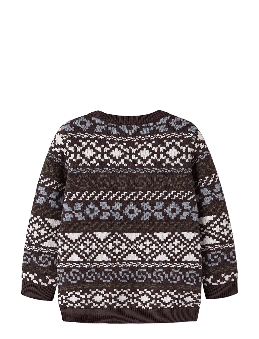 name it - NMMOLLE LS KNIT - pullover - chocolate plum - 1
