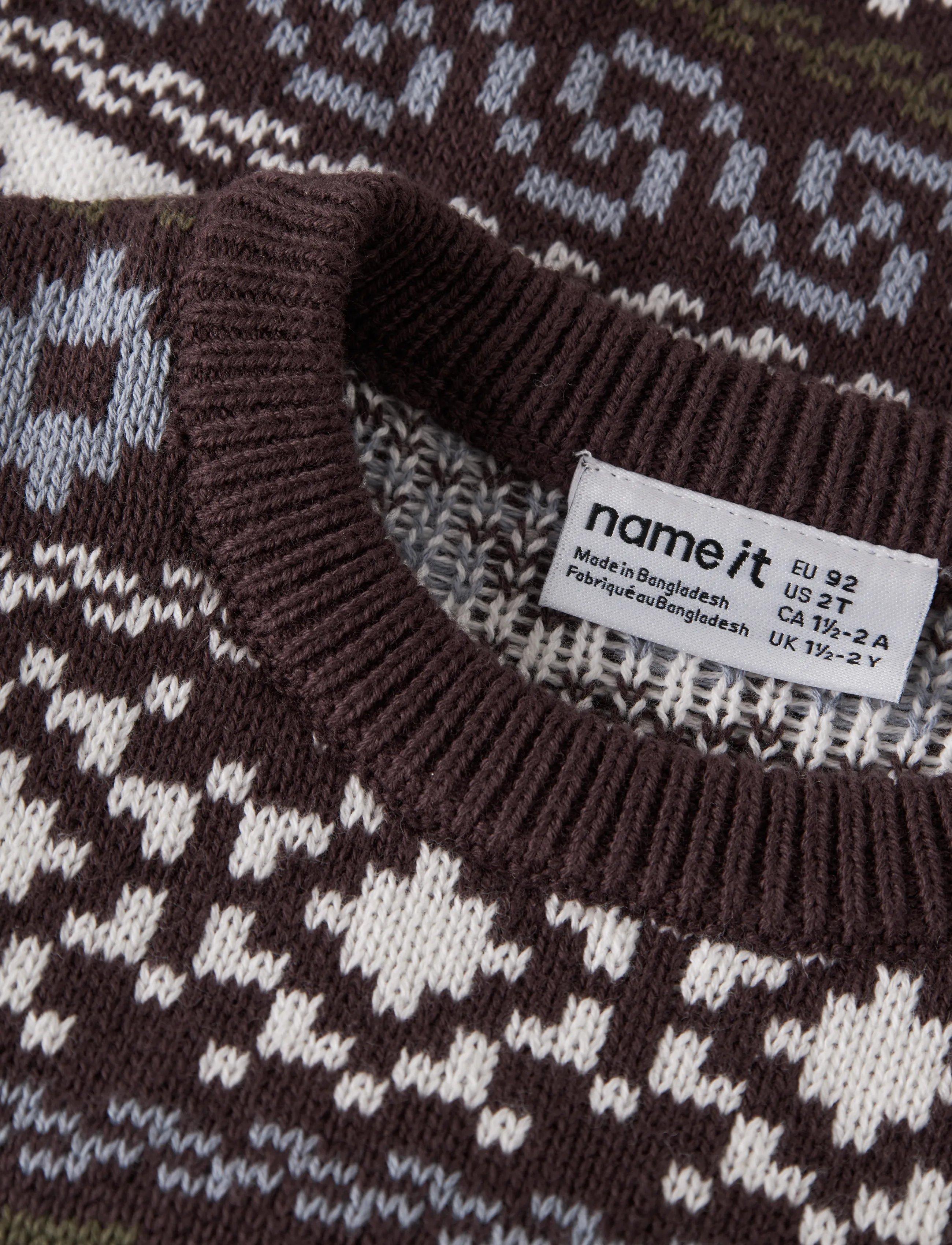 name it - NMMOLLE LS KNIT - jumpers - chocolate plum - 2