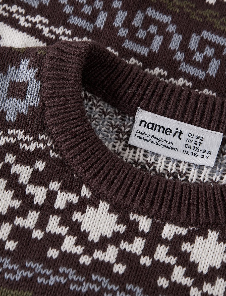 name it - NMMOLLE LS KNIT - pullover - chocolate plum - 2
