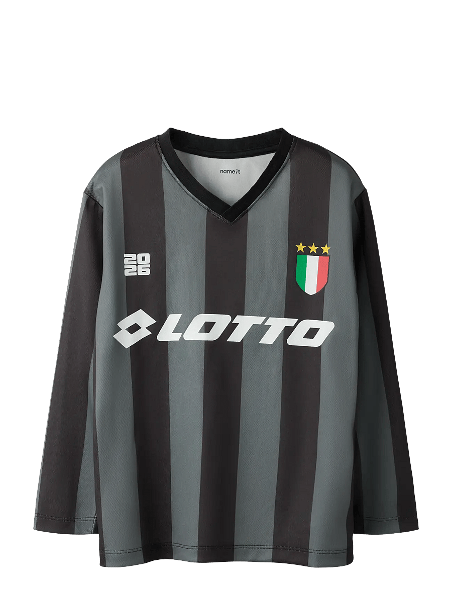 name it - NKNJUMB LOTTO LS NREG POLY TOP LNOOS VDE - sportstoppe - lava smoke - 0
