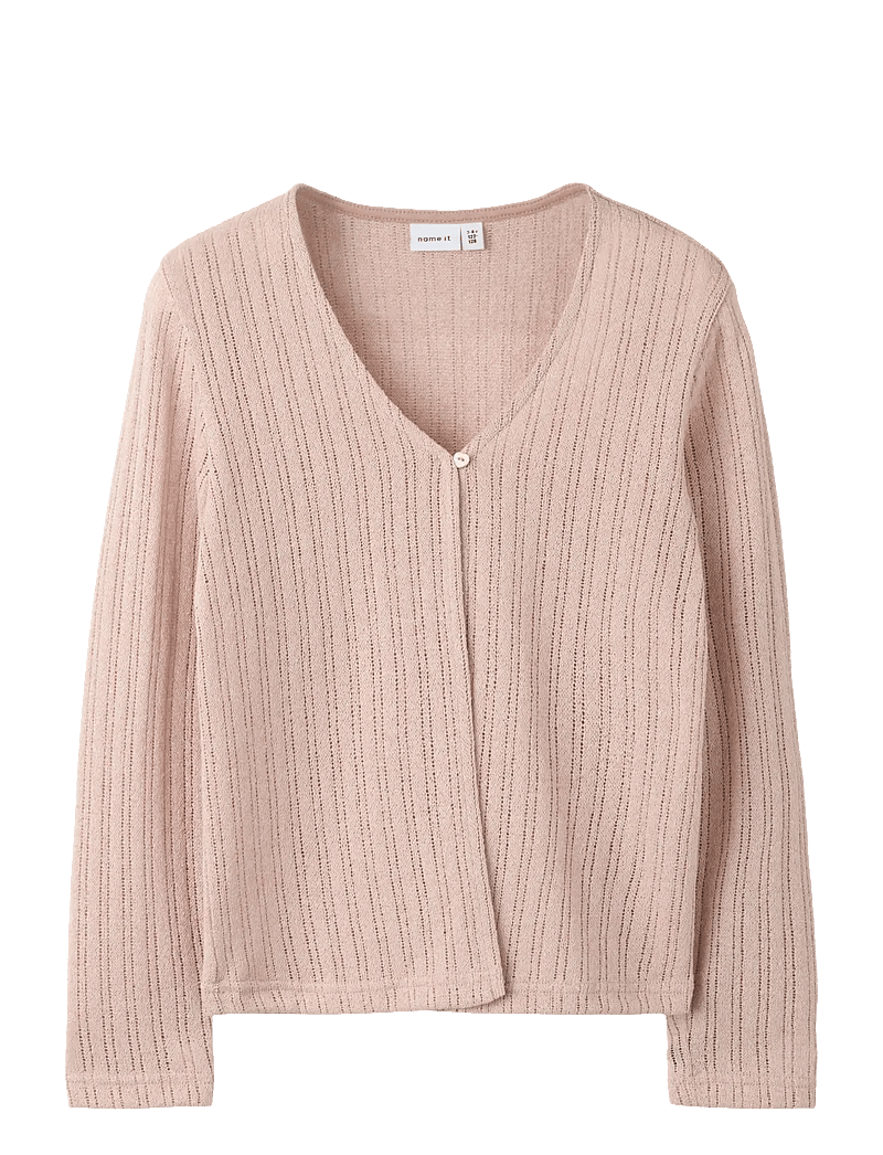name it - NKFBRITSA LS CARD - cardigans - adobe rose - 0