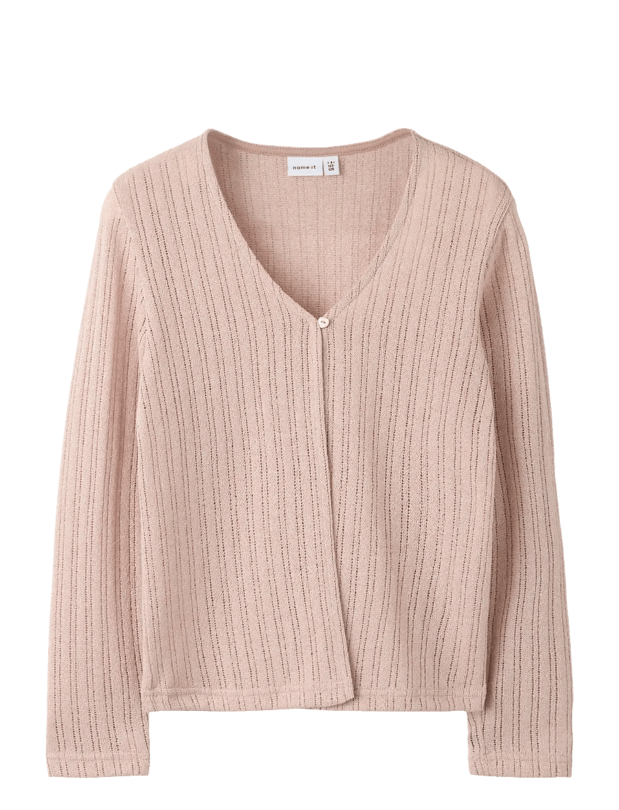name it - NKFBRITSA LS CARD - cardigans - adobe rose - 0