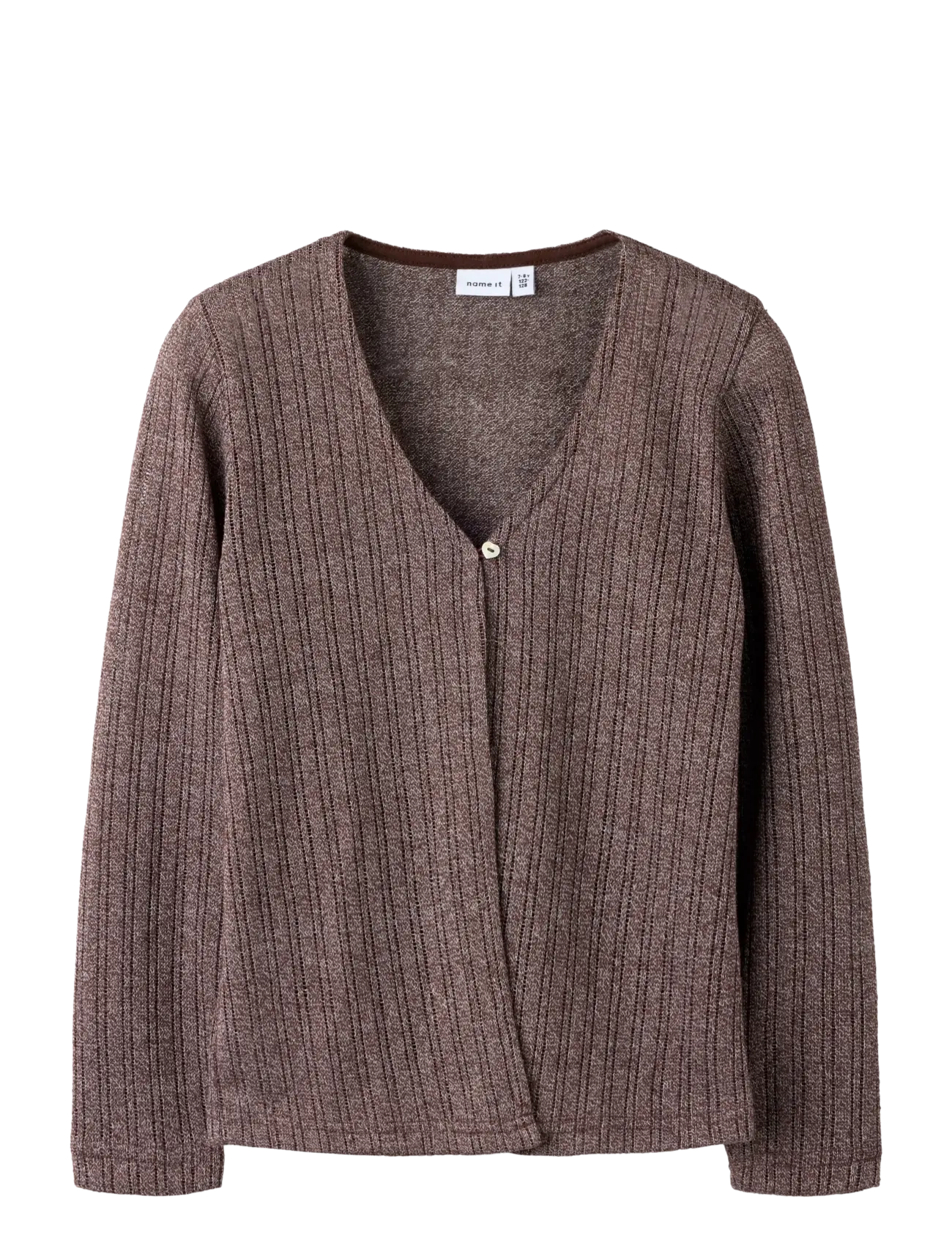 name it NKFBRITSA LS CARD - Cardigans - BITTER CHOCOLATE / brown