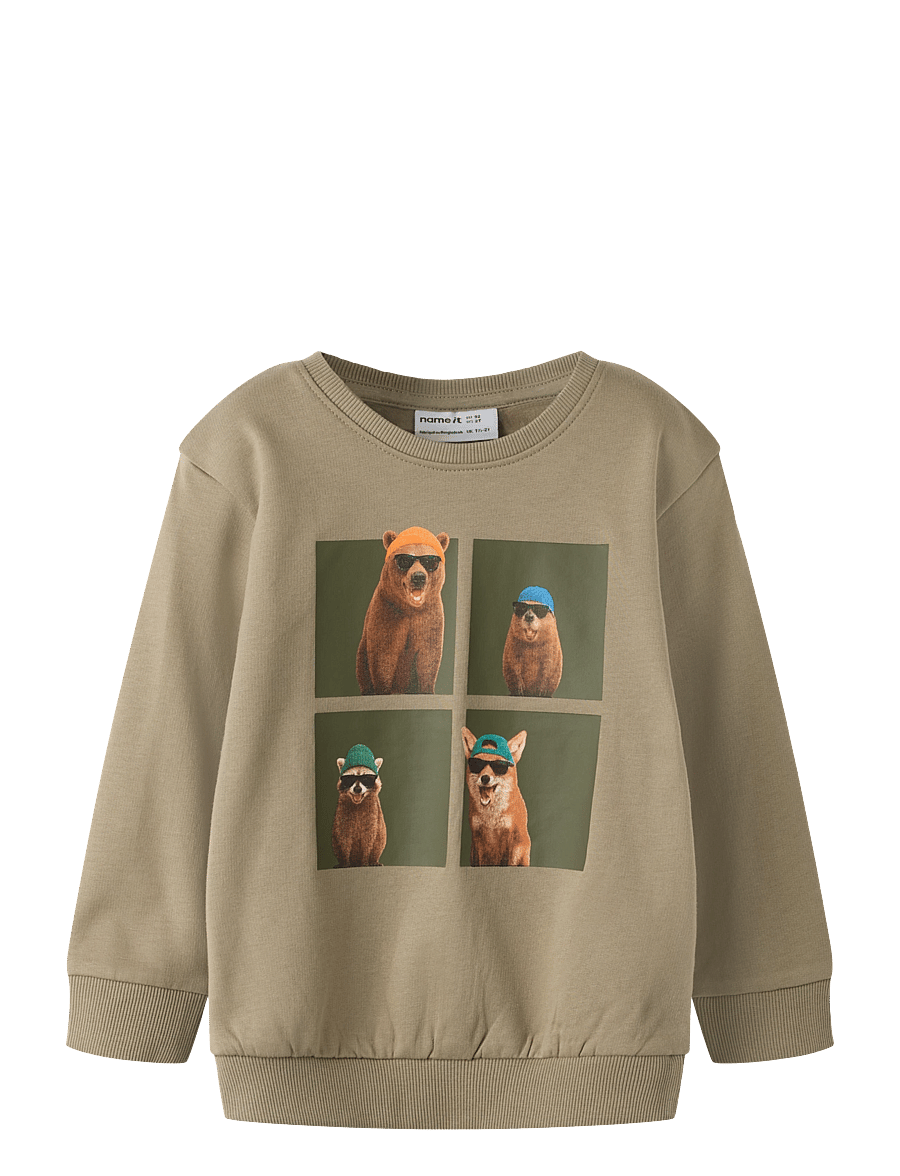 name it - NMMVOTO LS NREG SWEAT BRU - džemprid - mermaid - 0